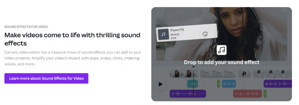 dd sound to images and videos on Canva