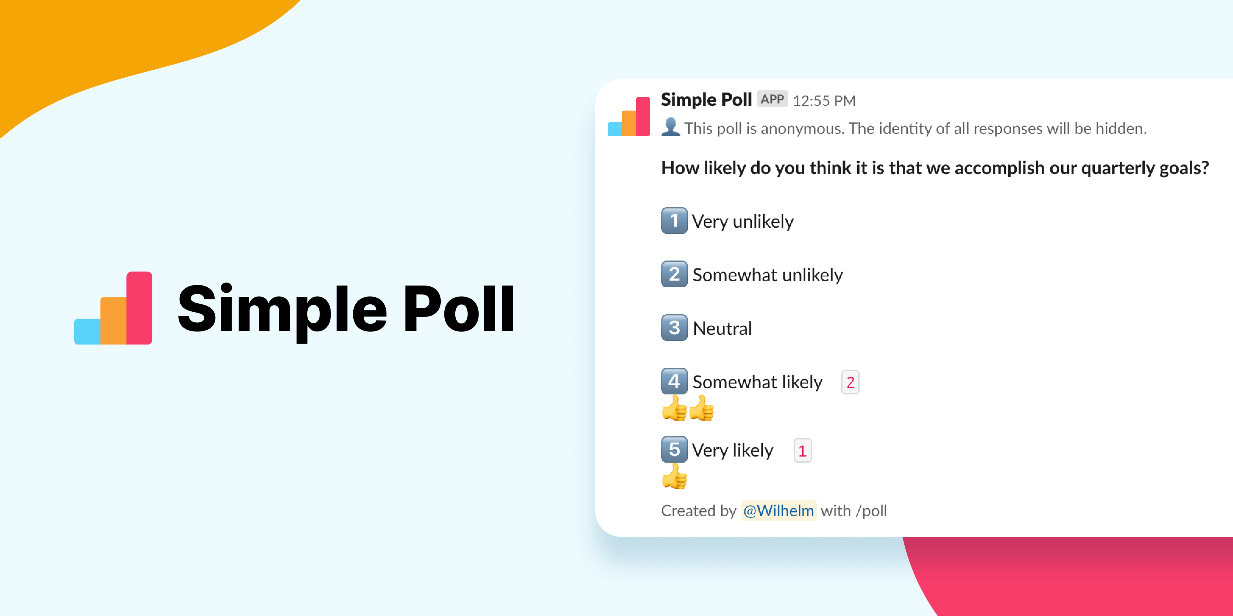 How to create a poll in SLack with Simple Poll