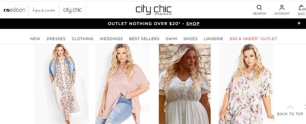 Chic Me website homepage