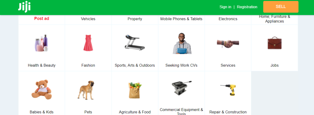 Jiji product categories